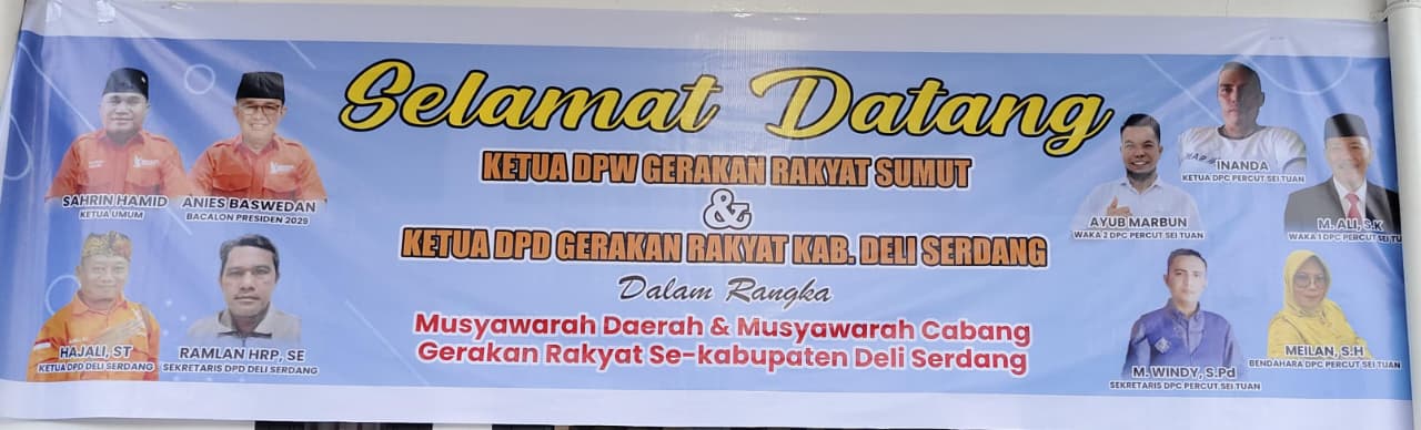 Gerakan Rakyat DPD Deli Serdang Perkuat Konsolidasi, DPC Percut Sei Tuan Gelar Muscab